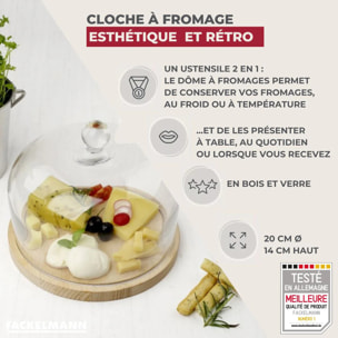 Cloche à fromage en verre 20 cm Fackelmann Eco Friendly