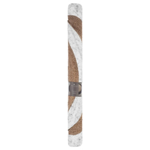 Tapis "Kahi" en jute bord blanc blanc D120cm