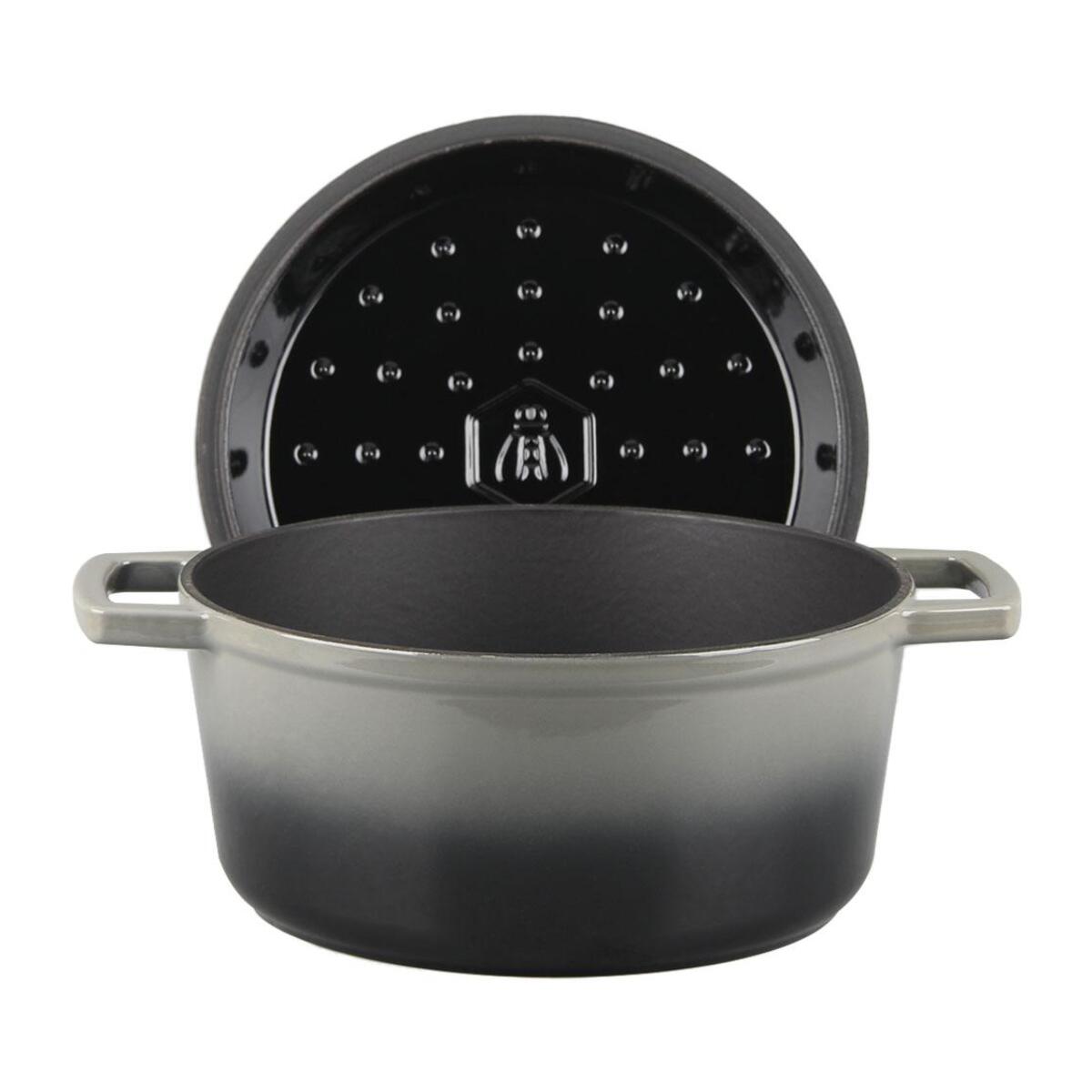 Cocotte en fonte ronde 25cm - "Masseiron Ardoise"