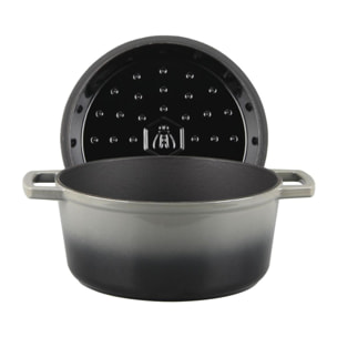 Cocotte en fonte ronde 25cm - "Masseiron Ardoise"