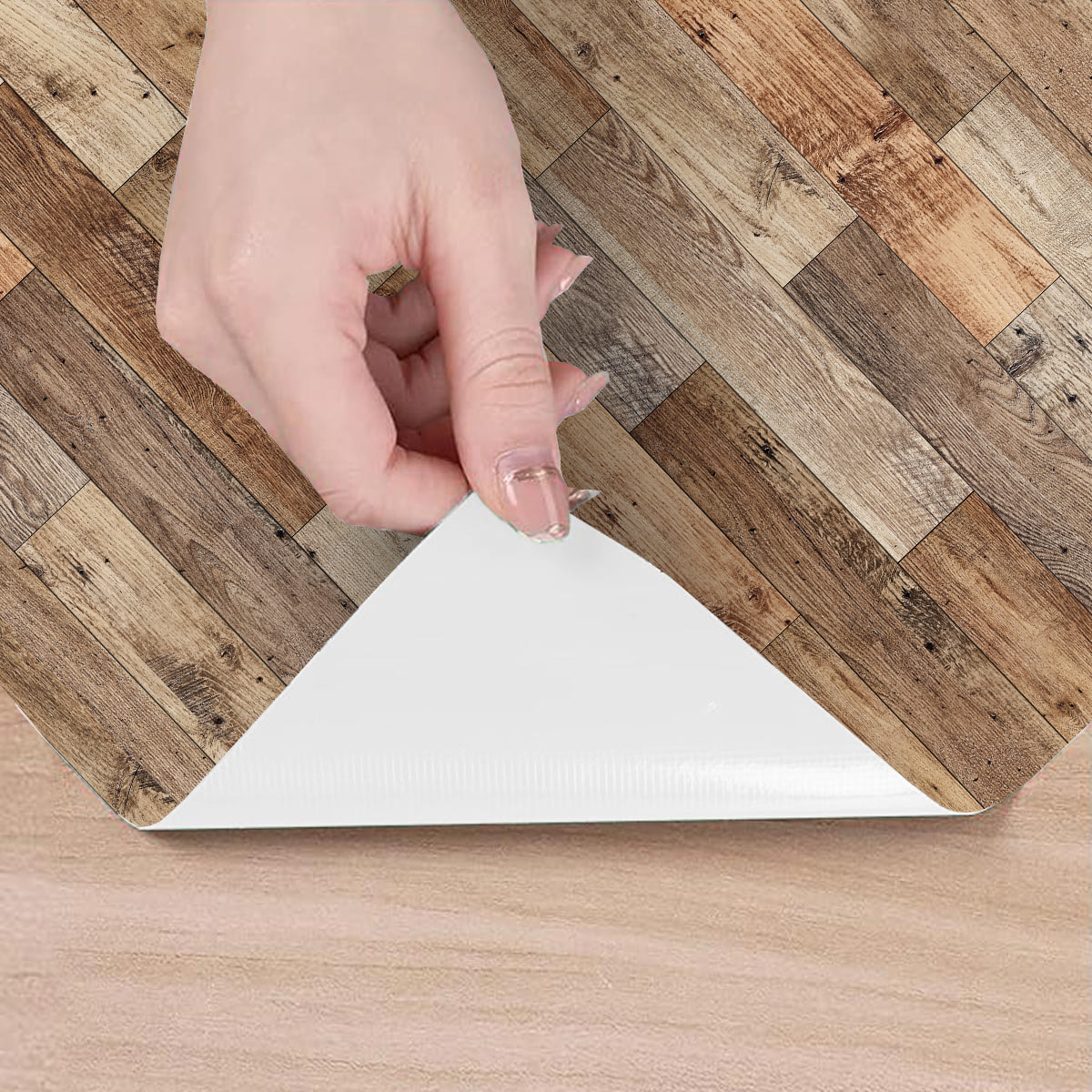 Revêtement sticker sol - PARQUET BOIS DU COLORADO - Rouleau adhésif Protection Anti-dérapant