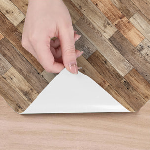 Revêtement sticker sol - PARQUET BOIS DU COLORADO - Rouleau adhésif Protection Anti-dérapant
