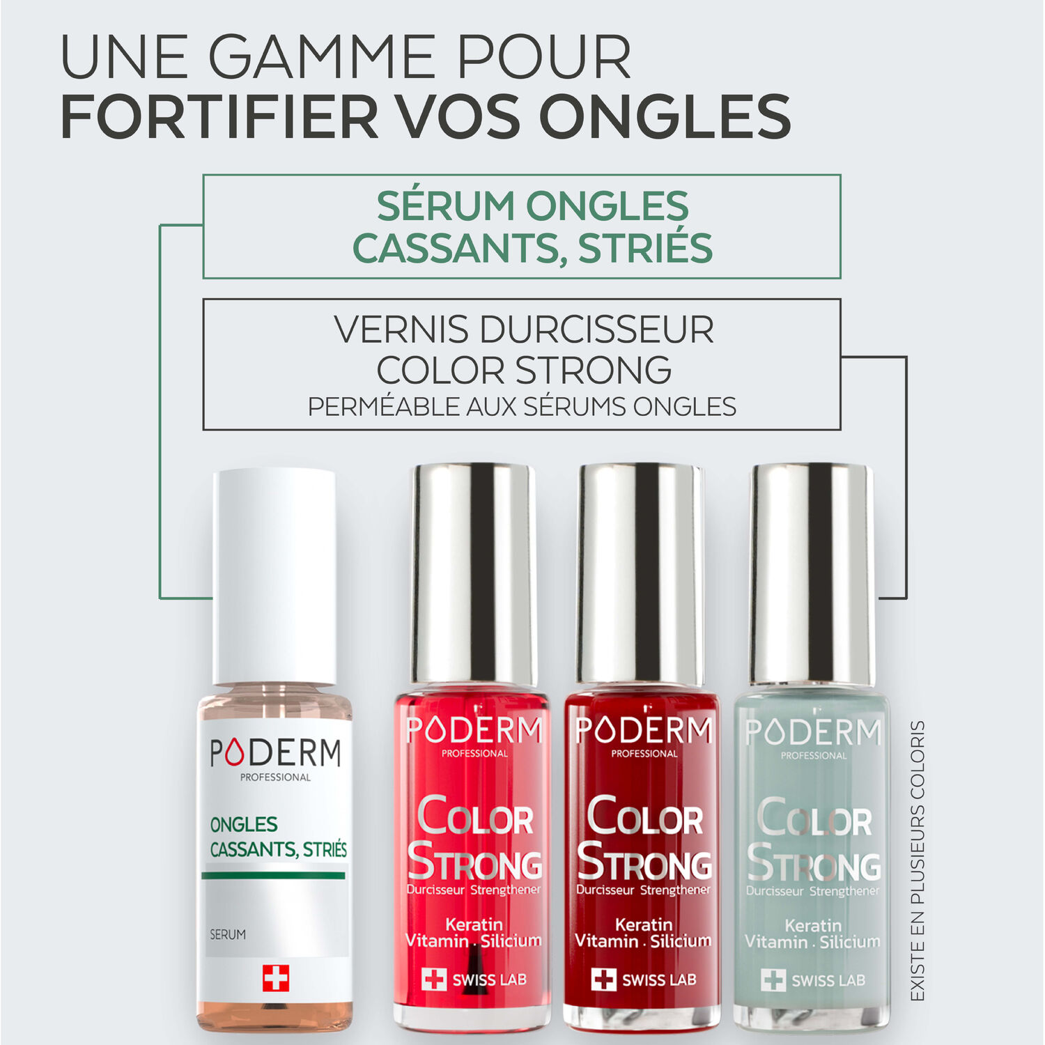 Color Strong - Vernis Durcisseur Kératine, Vitamine & Silicium Gloss Éclat