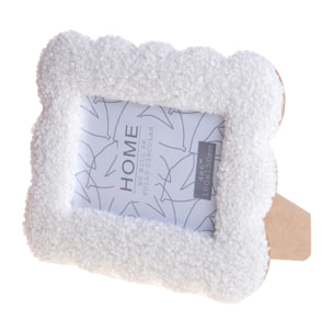 Porta foto smerlato tessuto teddy - 10xH16x2cm - Pezzi 3 - Bianchi Dino SpA