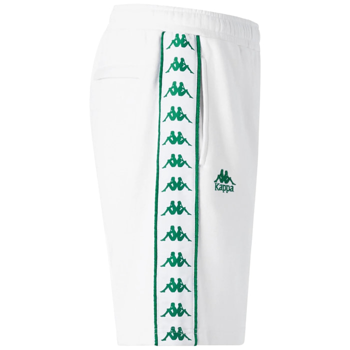 Pantaloni Corti Kappa Uomo 222 Banda Oviedo Bianco