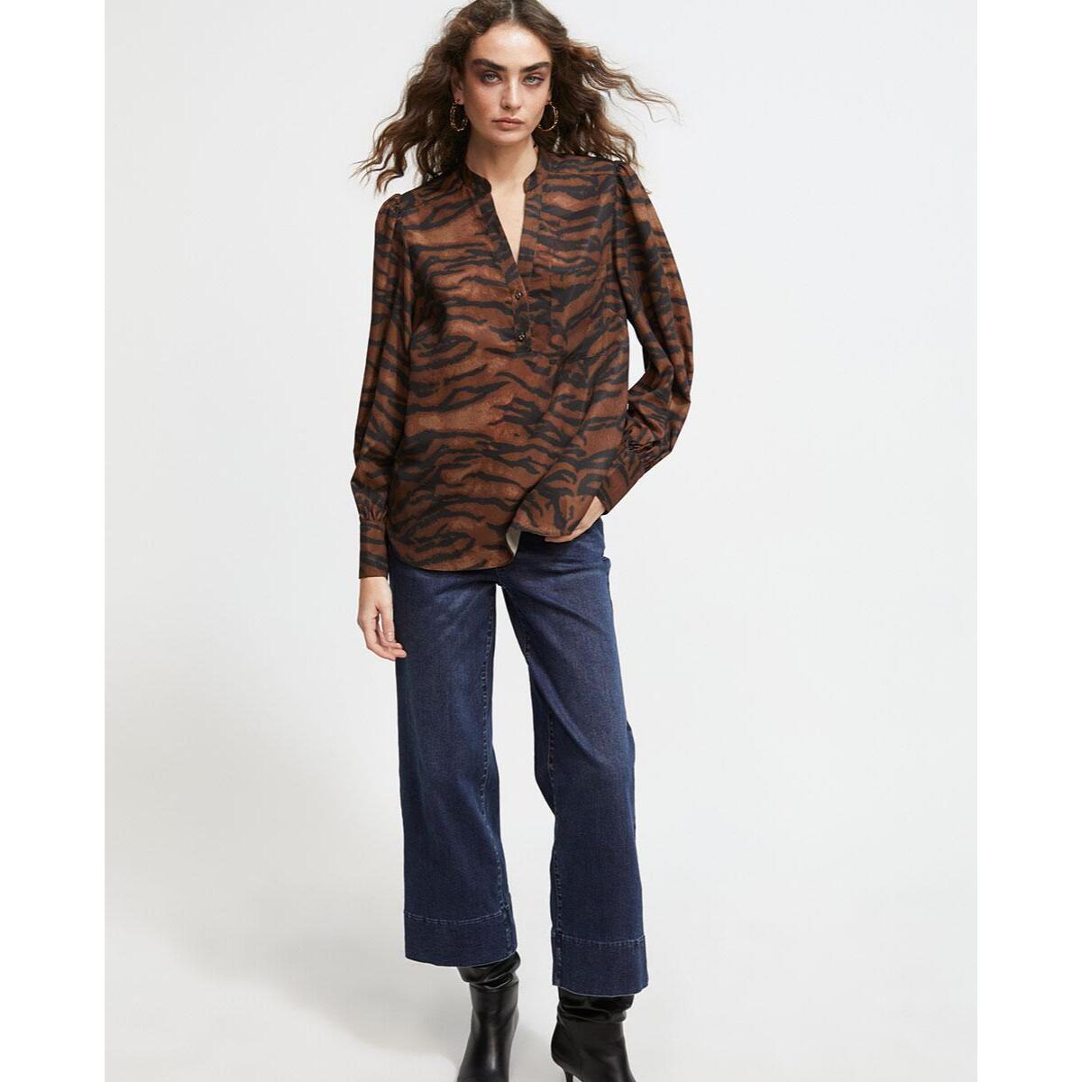 Camicia con stampa zebrata