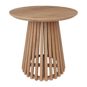 Table d'appoint ronde bois clair en bois d'acacia D50 cm - Képès