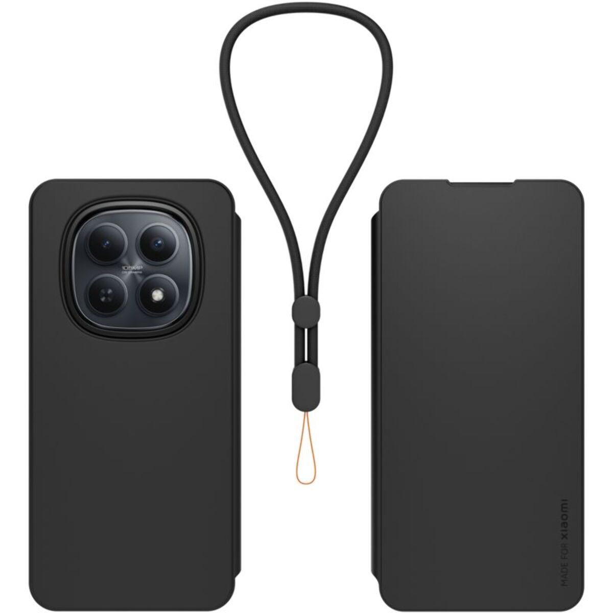 Etui avec cordon MADE FOR XIAOMI Redmi Note 15 4G/5G Noir + dragonne