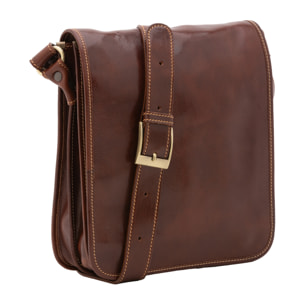 Borsa a tracolla  da uomo In Vera pelle Made in Italy 29x24x9 cm