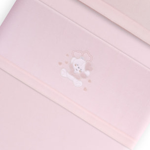 Triptico Coche Coralina D. Algodon Oso Corazones Rosa