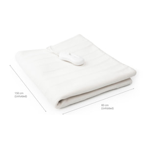 Surmatelas Chauffant Électrique Simple Krewarm InnovaGoods 60 W 80 x 150 cm Blanc - Blanc