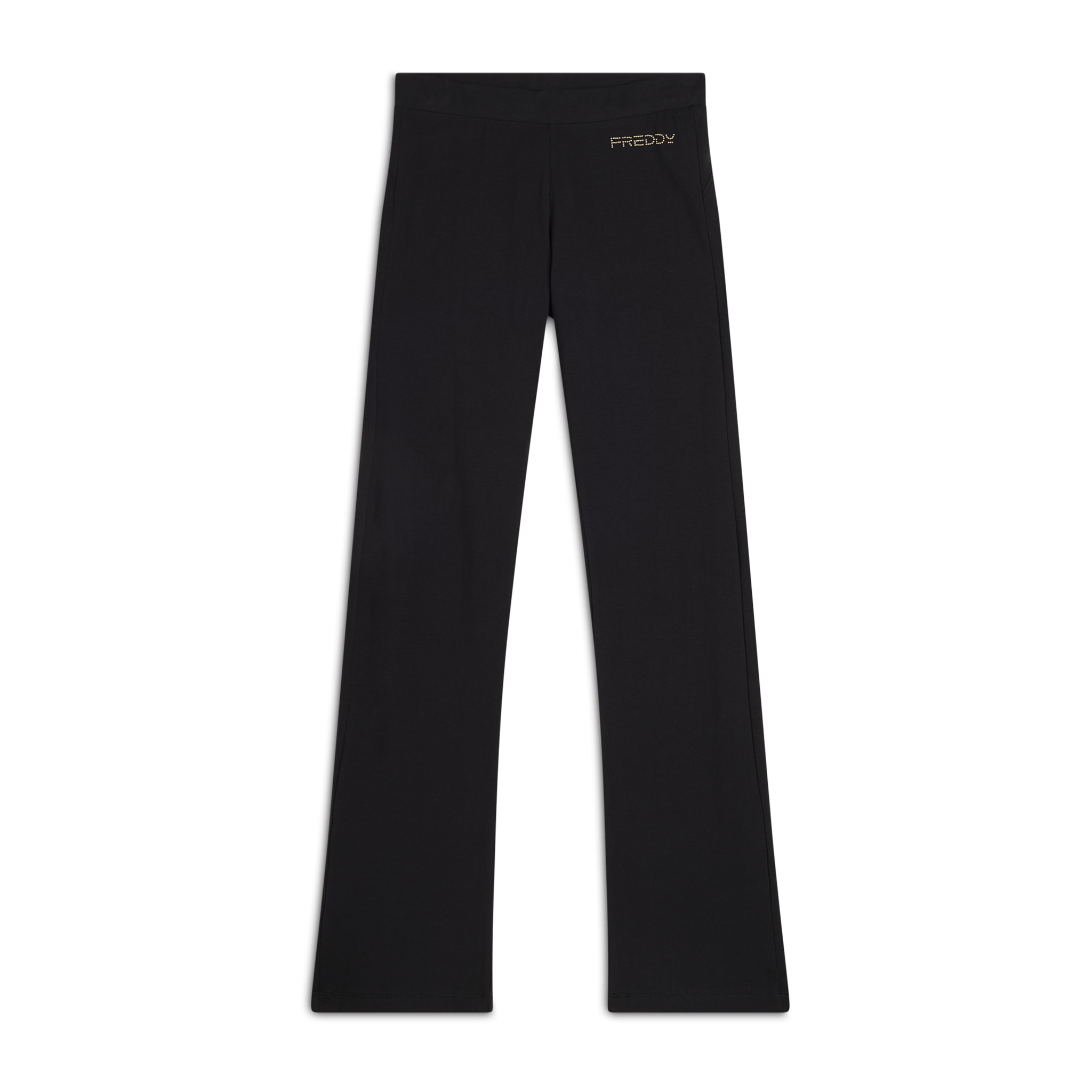 Pantaloni slim fit in jersey con gamba dritta