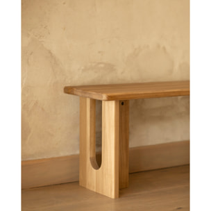 Banc en bois massif de peuplier en 120x33cm Hauteur: 45 Longueur: 120 Largeur: 33