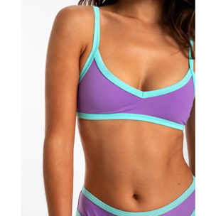 BIKINI MORAIRA top · LAVANDA Y TURQUESA