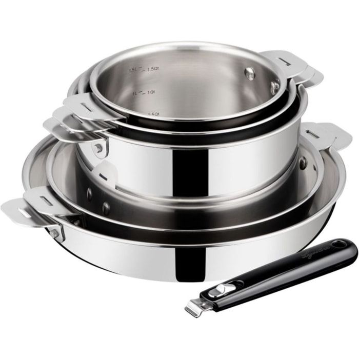 Batterie de cuisine LAGOSTINA Esperta triply 5 pièces + poignée