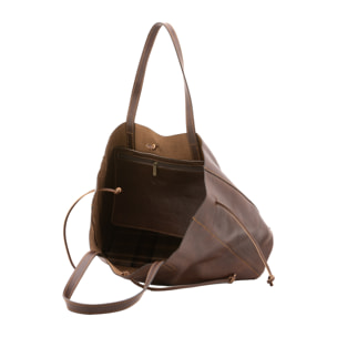 Borsa a spalla  unisex In Vera pelle Made in Italy 30x16x23 cm