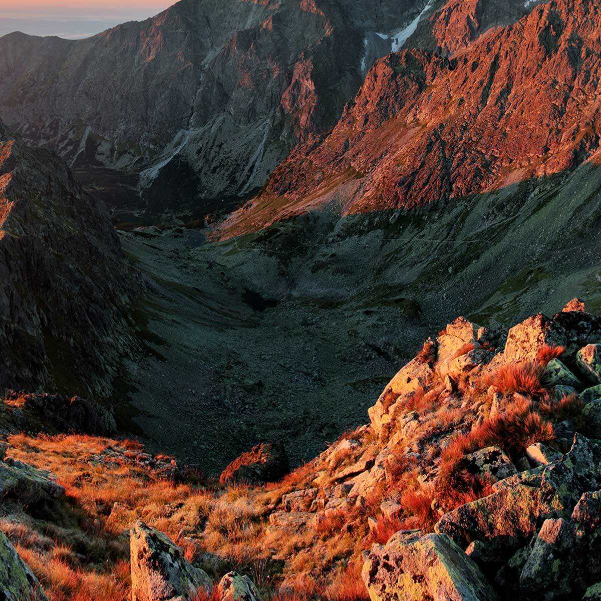 Tableau panoramique panorama montagneux roches Toile imprimée