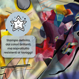 PARURE COPRIPIUMINO ARTE, STAMPA DIGITALE, 100% MICROFIBRA - MATRIMONIALE