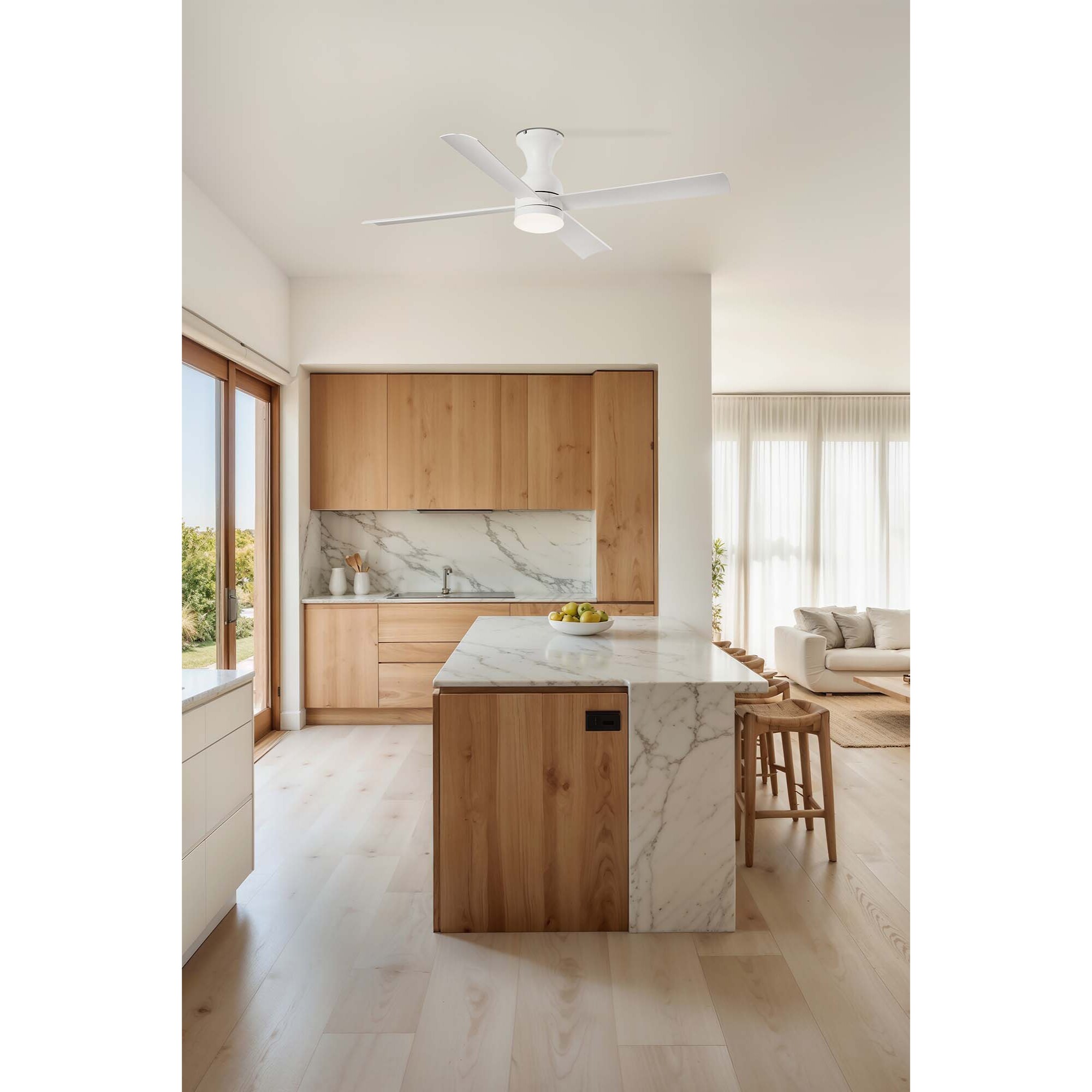 FRASER M LED Ventilateur blanc