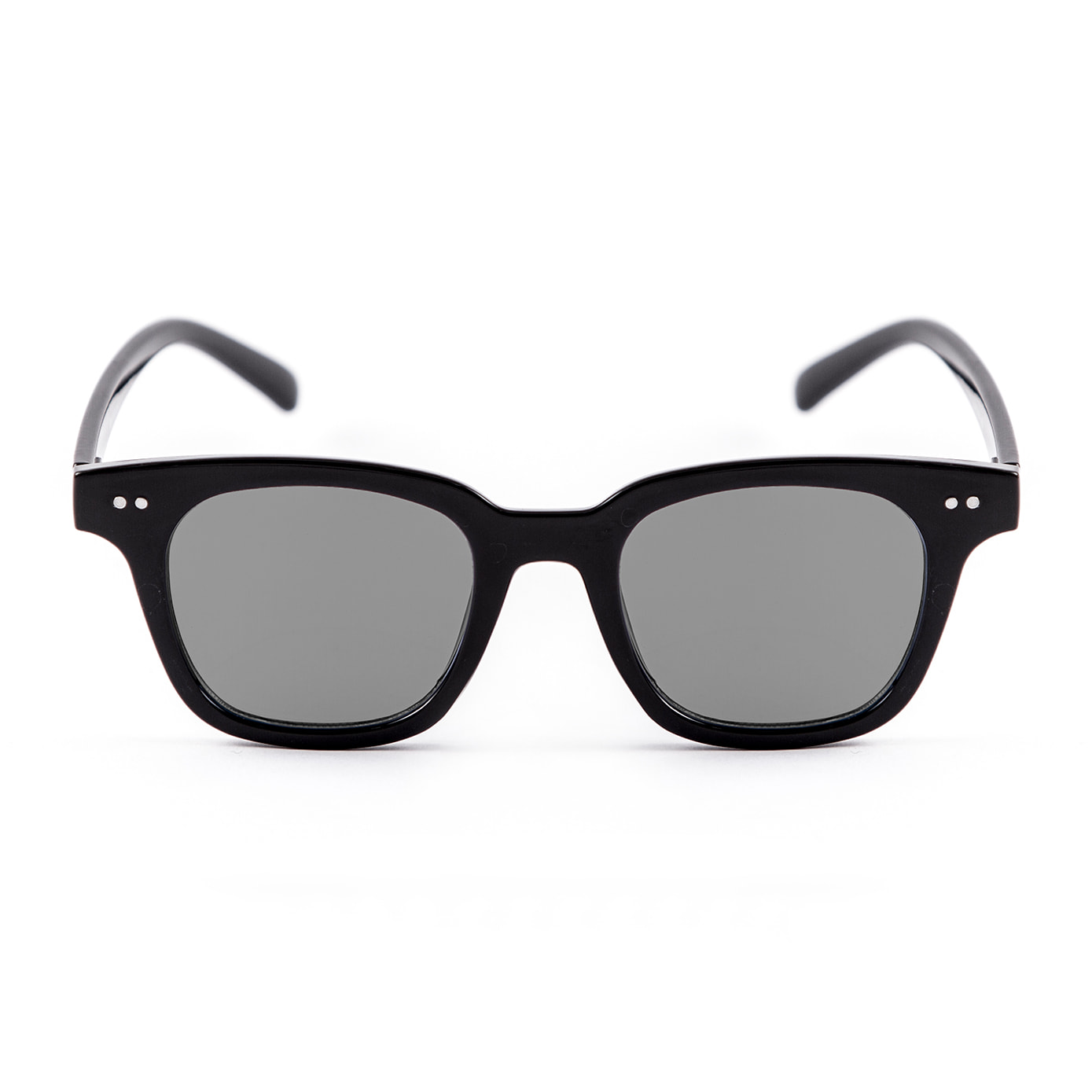Gafas de sol PALO ALTO SAMUI - Negro brillante y bisagra de metal / Plana ahumada