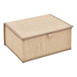 Lot de 3 paniers Stemy L25/30/33,5cm marron et beige