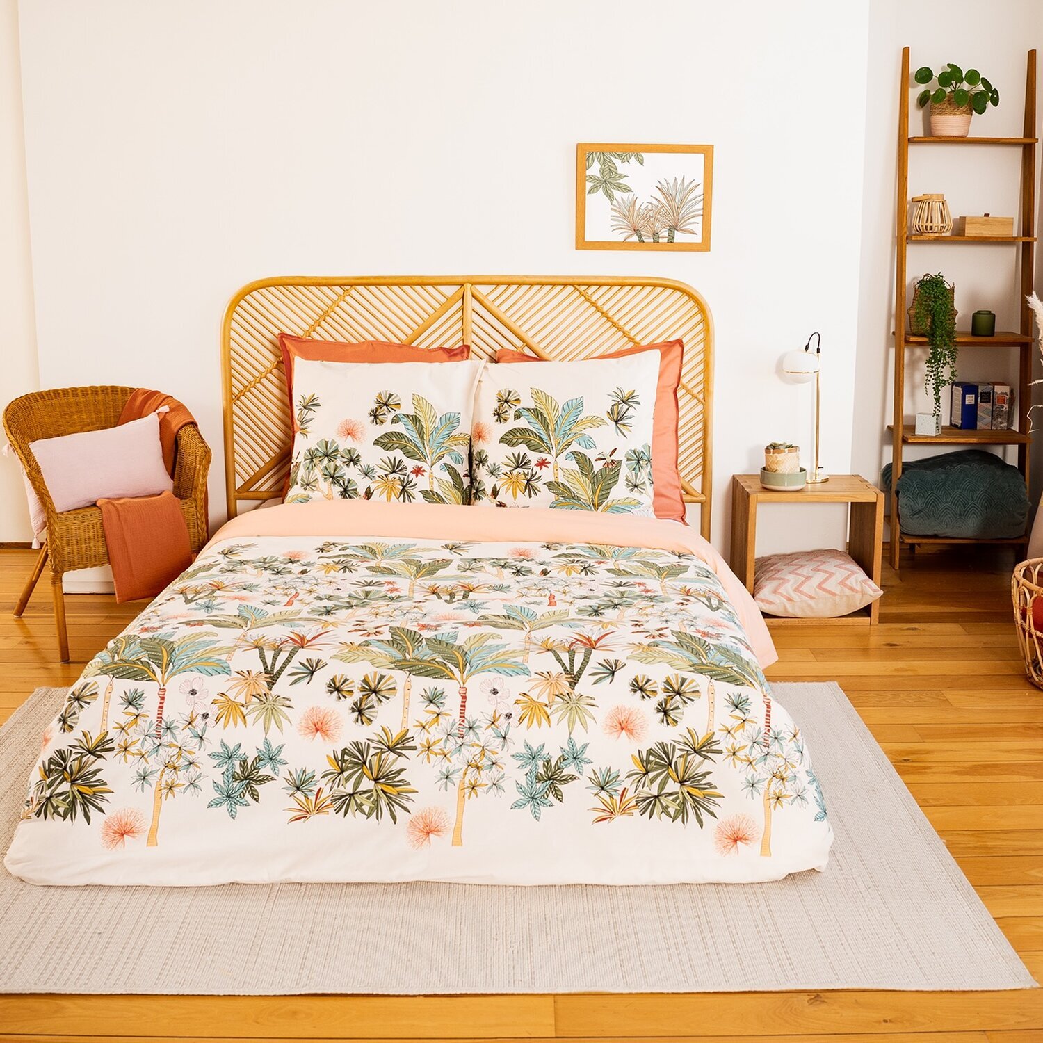 Parure housse de couette coton bci adouci 57 fils mig - mentissa