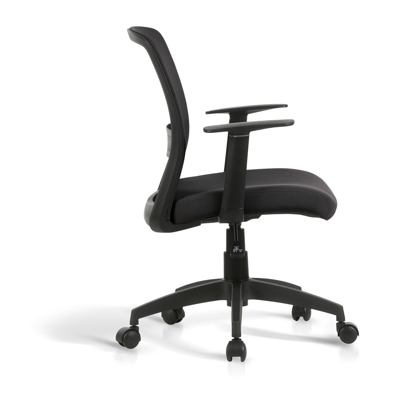 Silla de estudio Devon tela negro 94x61x59 cm