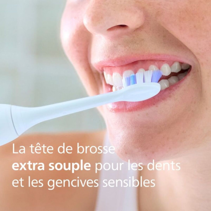 Brossette dentaire PHILIPS Sonicare lot de 2 - HX6052/87 white Sensitive S2