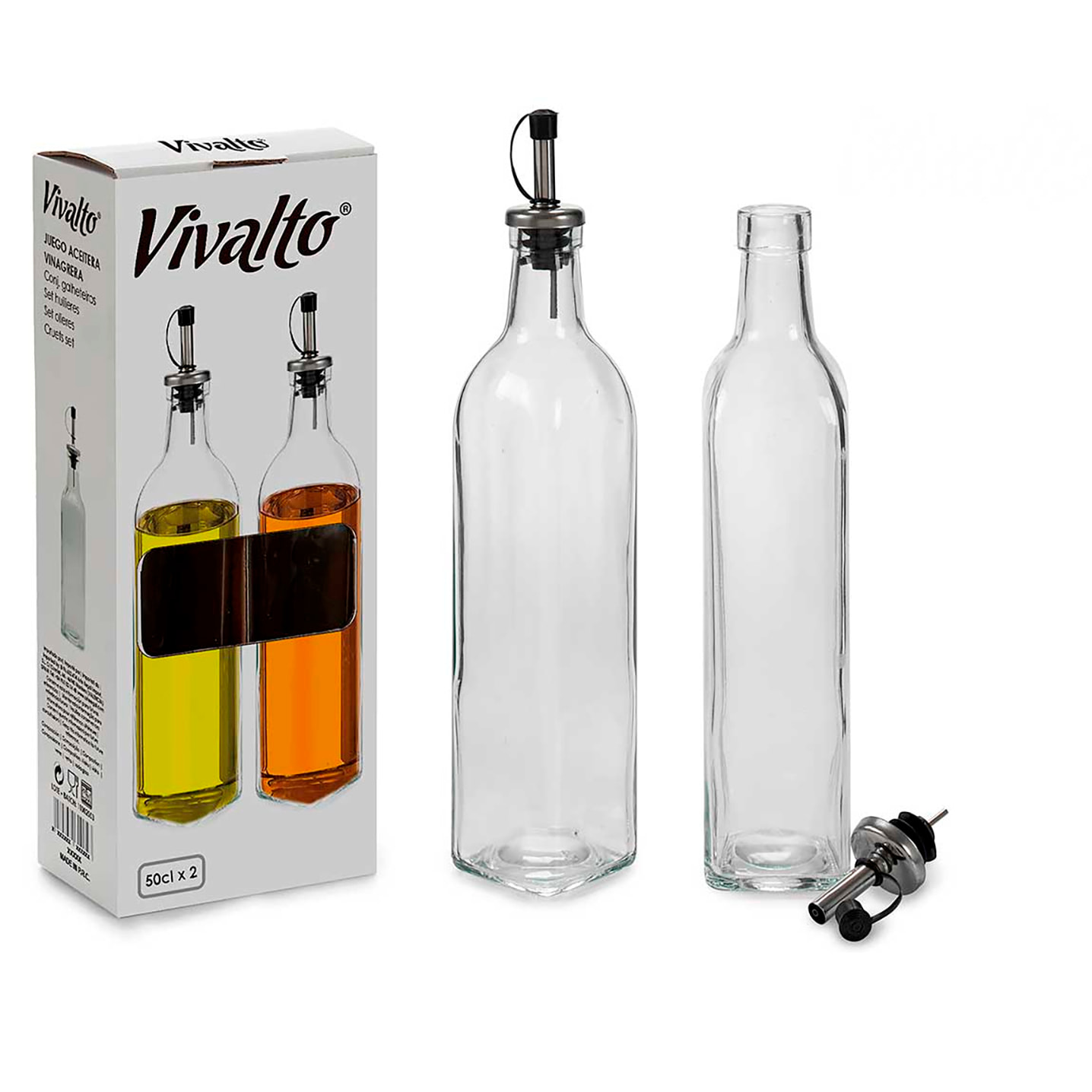 SET ACEITERA Y VINAGRERA CRISTAL 50CL