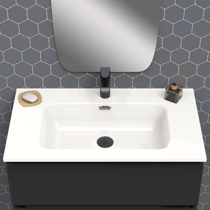 Conjunto de baño IRONA 2C, 80cm, incluye lavabo y espejo