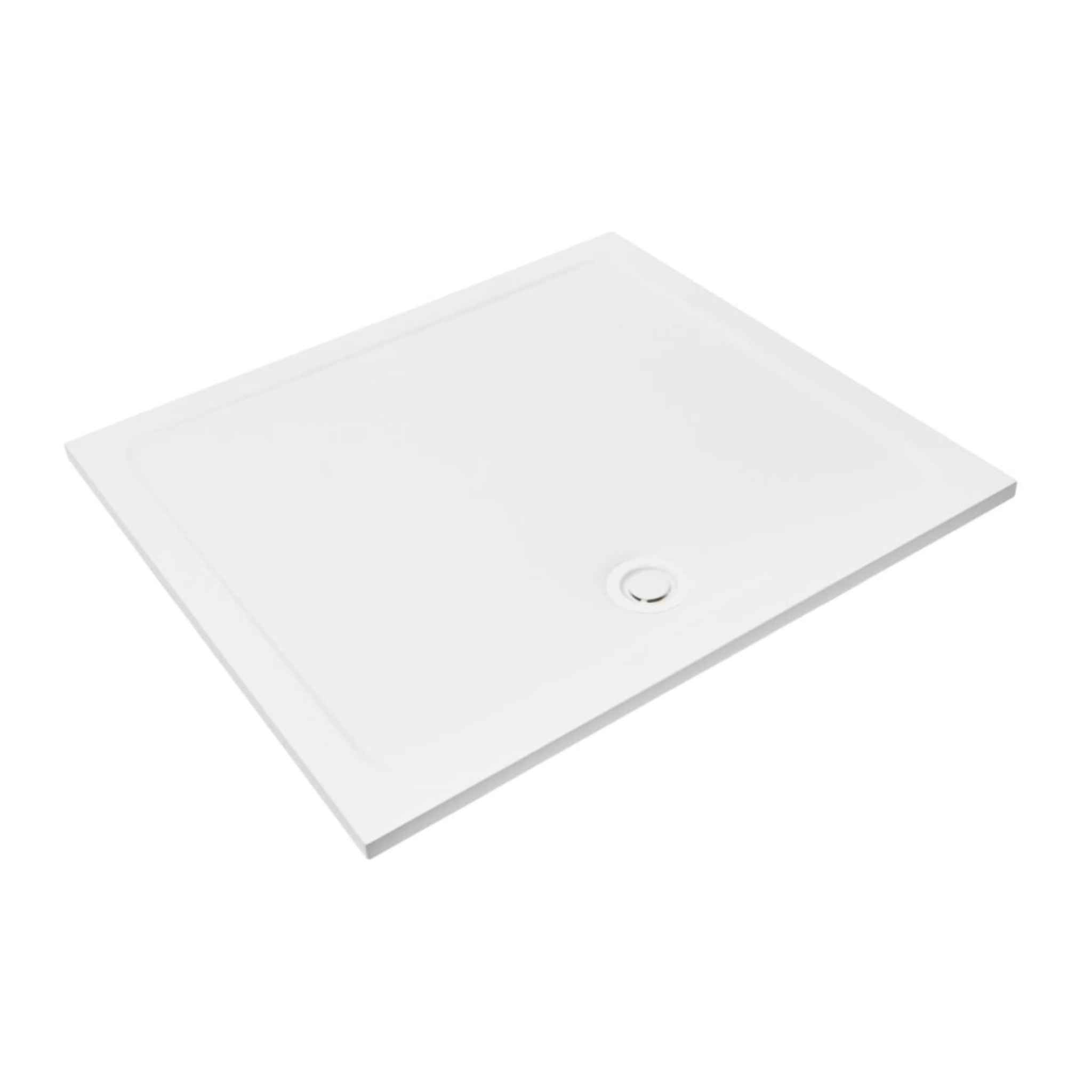 Siphon design pour receveur de douche 90 x 40/50m, couvercle blanc (E90KOB)