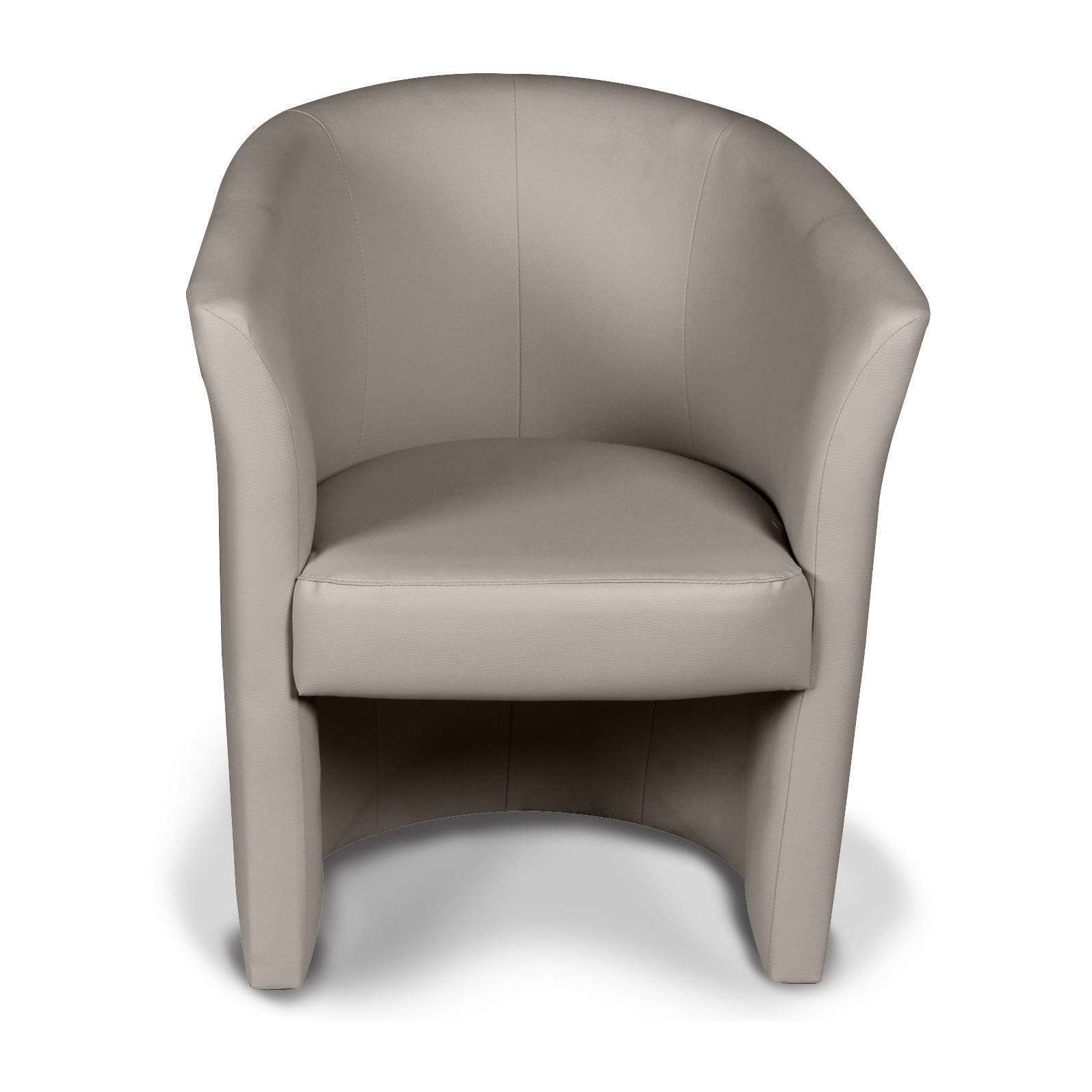 Poltrona Ago, Poltrona da salotto, Seduta imbottita, Sedia con braccioli in ecopelle, 64x63h76 cm, Grigio