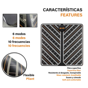 Stimolatore per piedi EMS portatile pieghevole. Massaggiatore per migliorare la circolazione dei piedi.