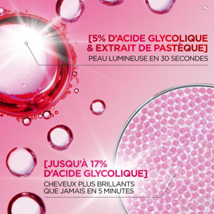 L'Oréal Paris Routine à l'Acide Glycolique - Peeling Toner Revitalift - Shampooing Sans Sulfate et Soin Lamination 5 minutes Elseve Glycolic Gloss