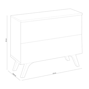 Mesita de noche Soto Roble - Grafito