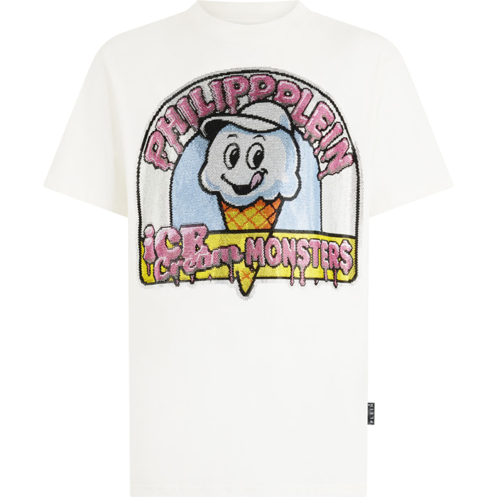 PHILIPP PLEIN Round Neck T-Shirt Ice Cream Monsters