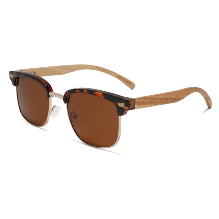 Gafas de Sol Feler 1598-2 Polarizadas de Madera Unisex 51 mm