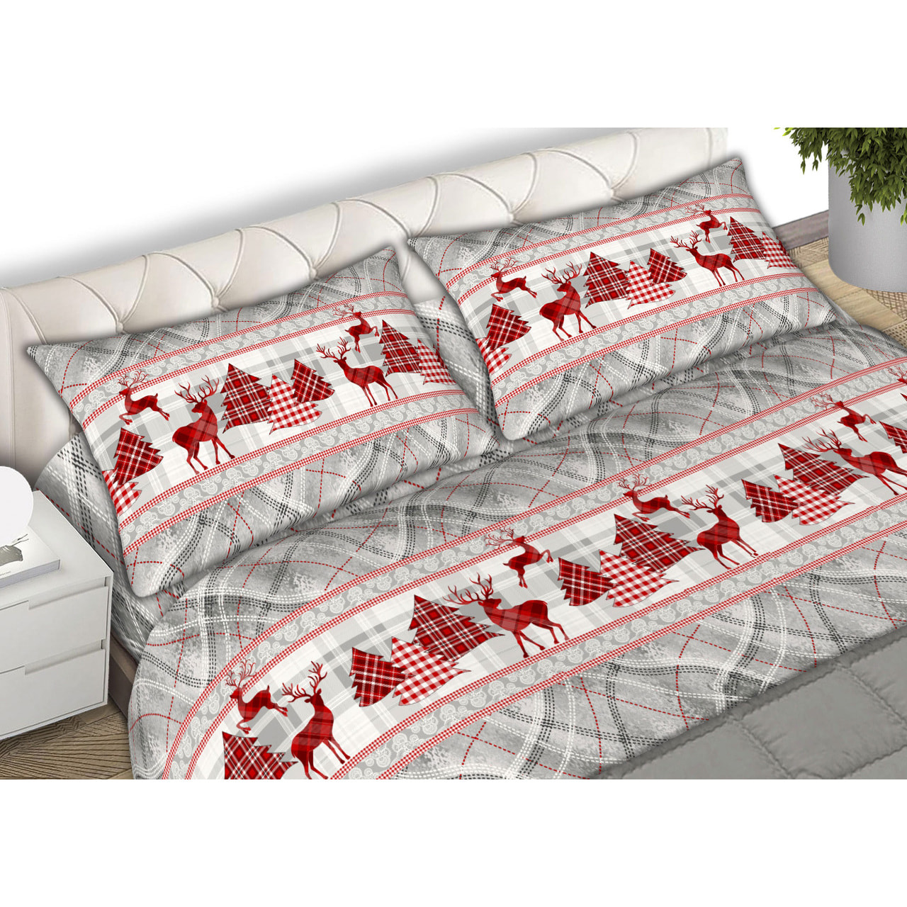 Completo Lenzuola In Calda Flanella Made in Italy Tirolo