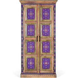 Armario de Madera de Mango 90 Cm Estilo Artesanal Étnico