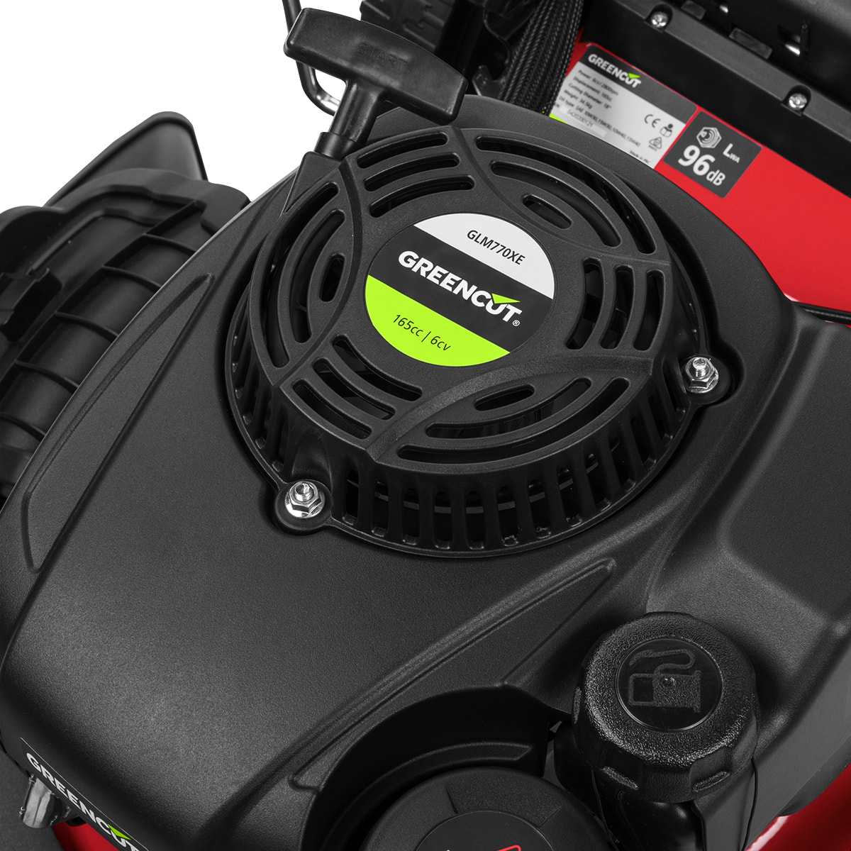 Cortacésped autopropulsado 150cc 4cv arranque eléctrico 460mm 4-1 - Greencut GLM770XE