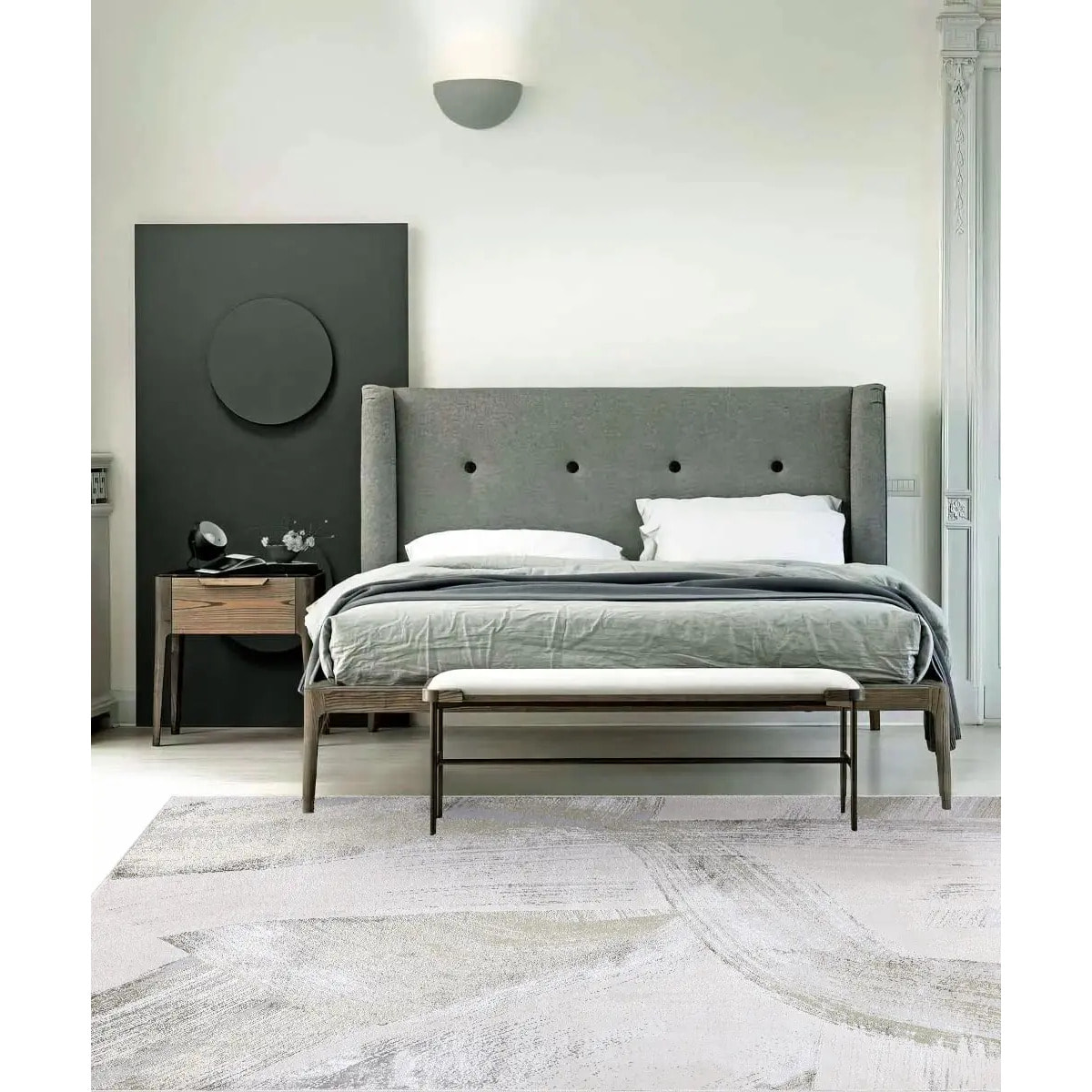 Tappeto Stile Contemporaneo Astratto Verde