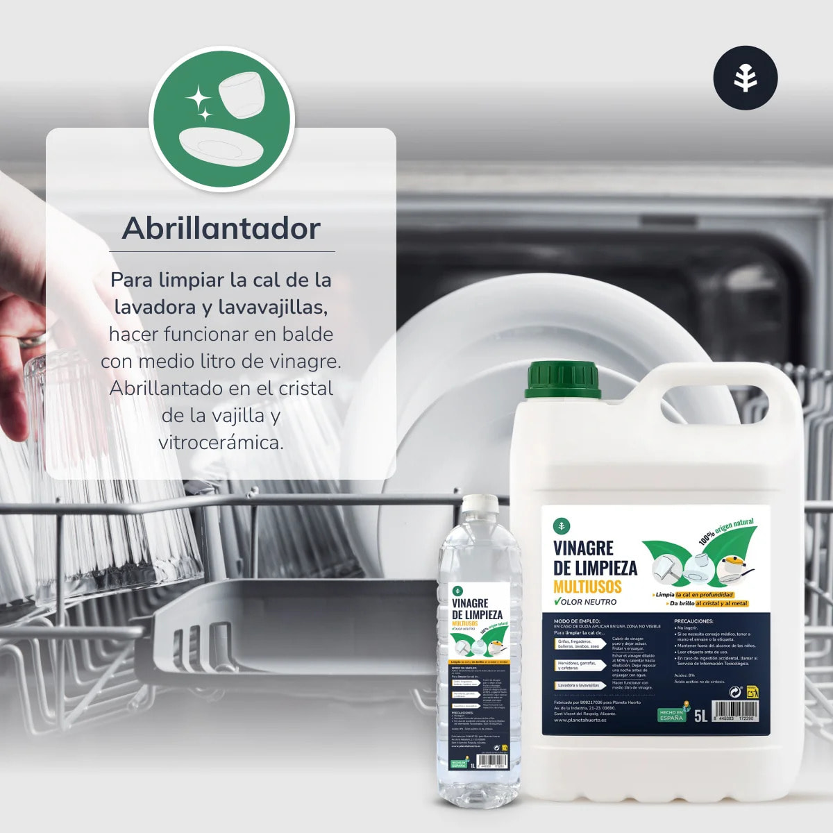 Pack 3x Vinagre Blanco de Limpieza Planeta Huerto 5 L