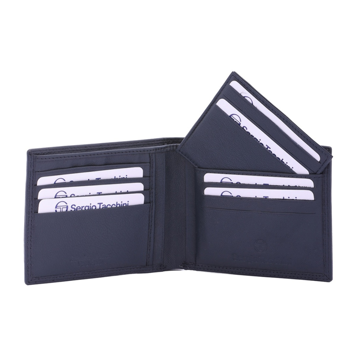 Portafoglio uomo in vera pelle - Modello False - Artigianale - 10.0 x 12.5 x 2.0 cm