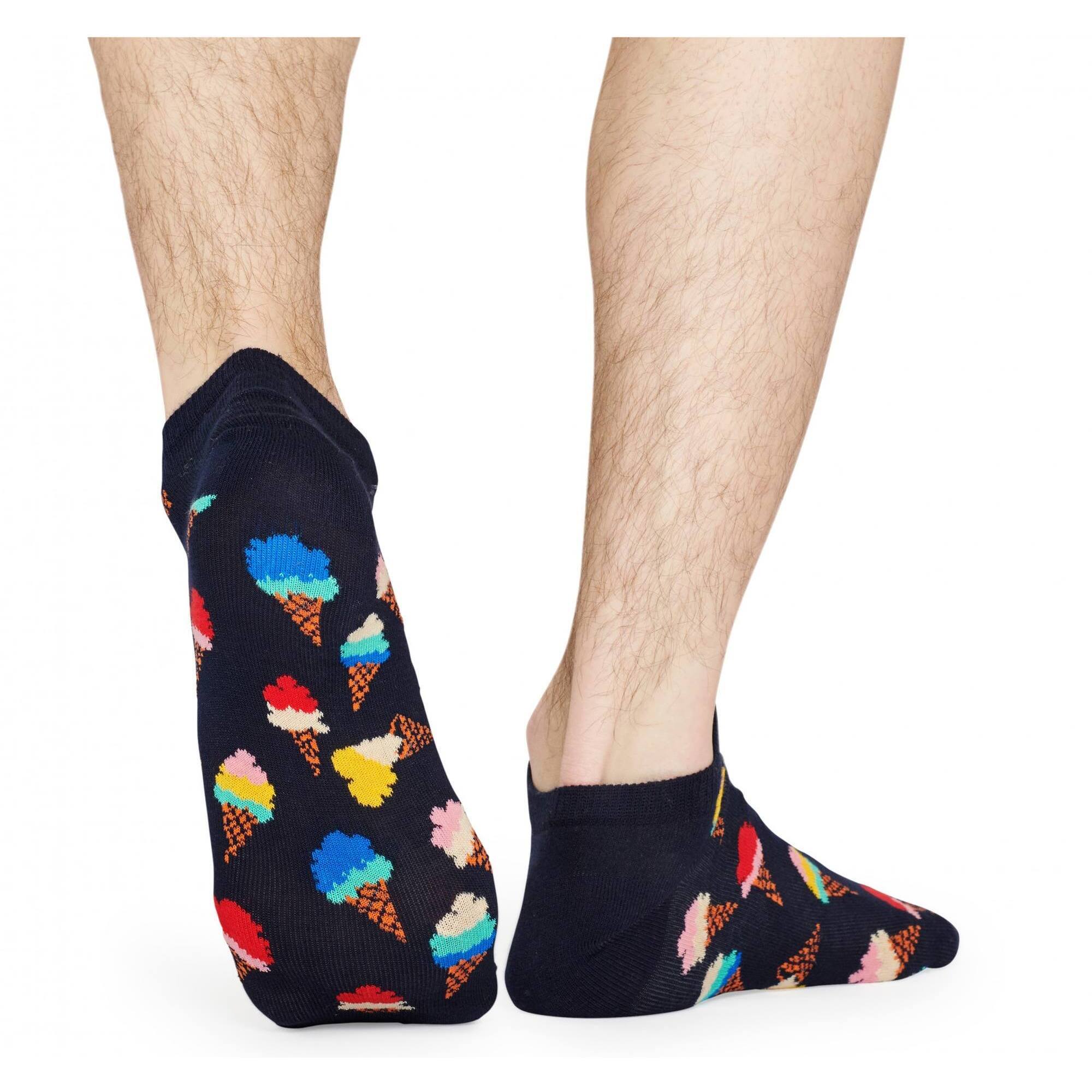 Set de 2 pares de calcetines - diseños "Ice Cream" y "Beer", corte bajo