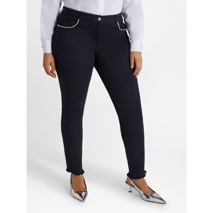 Fiorella Rubino - Jeans skinny con strass - Blu