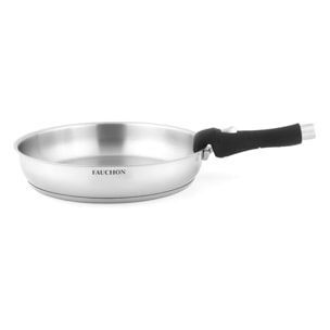 3 poêles 20 24 28 cm amovible inox 18 8 induction