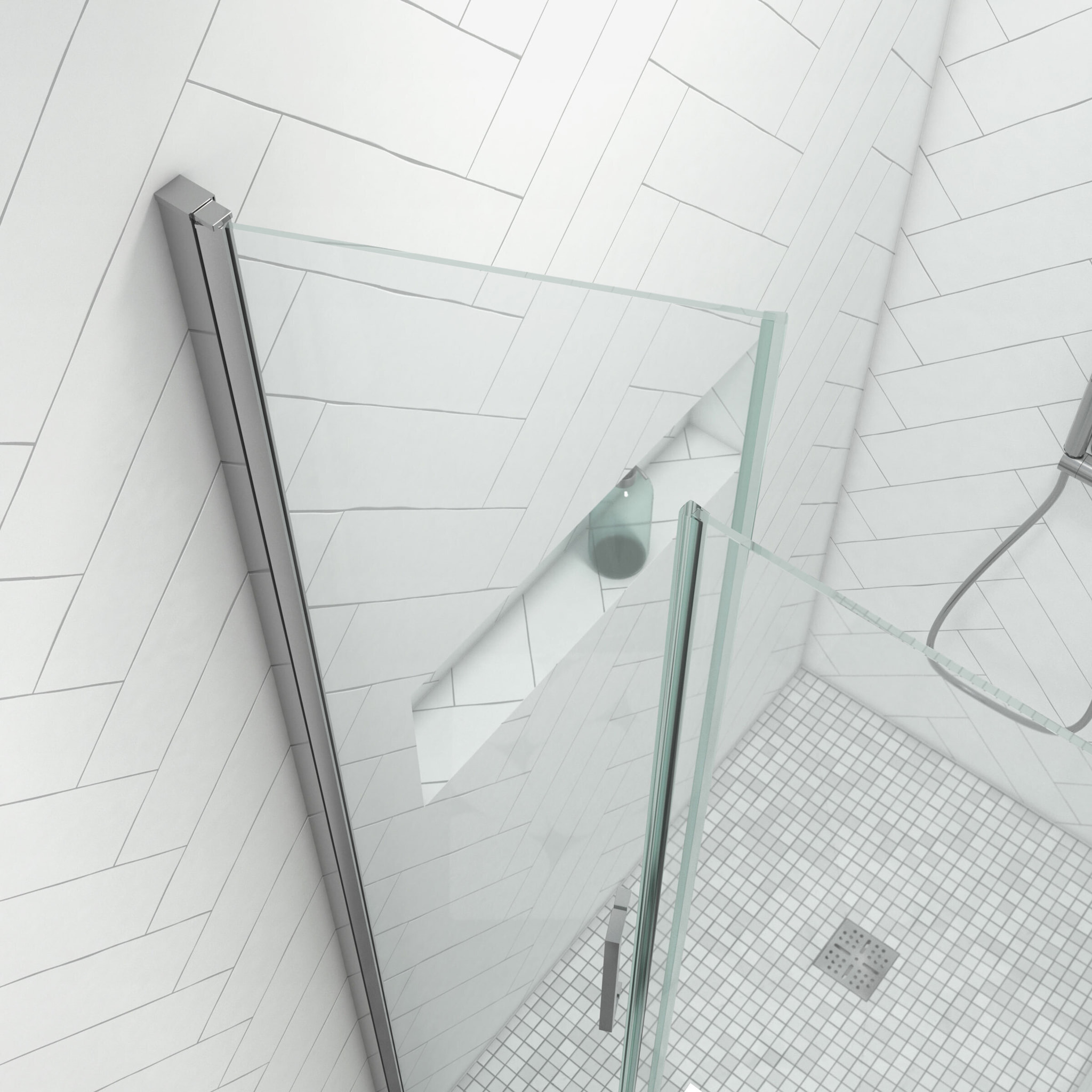 Pack Paroi de douche 90x200 cm + RECEVEUR DE DOUCHE A CARRELER 90x140 RECOUPABLE