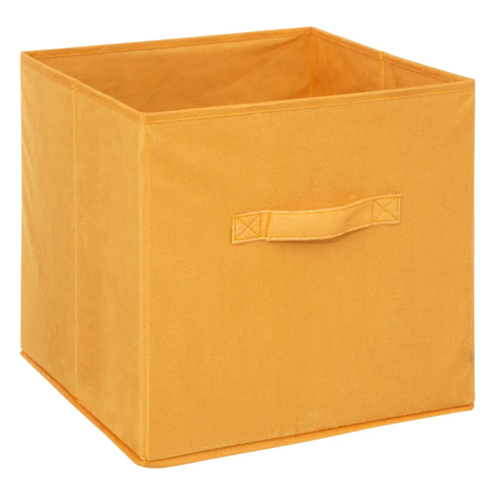 Panier velours 31x31cm "Mix N' Modul" jaune