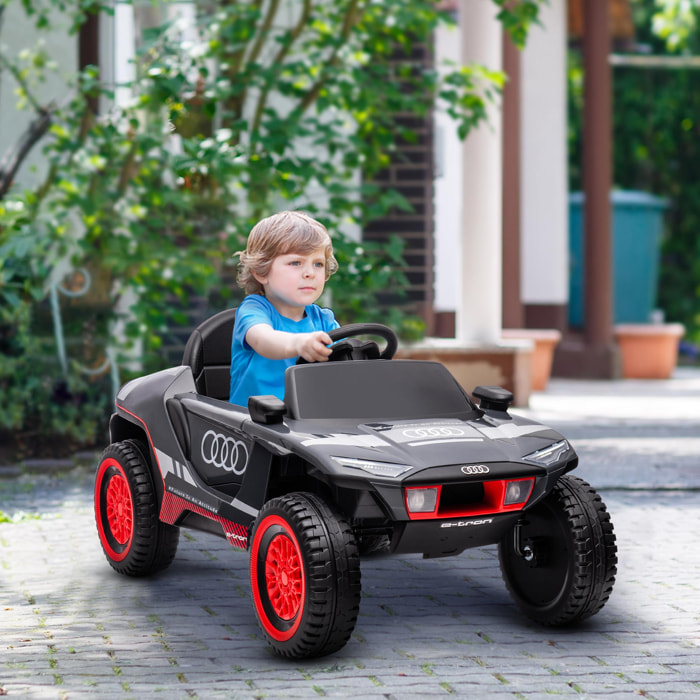 Buggy électrique enfant - voiture électrique enfant - RS Q e-tron Duna - 12V, V. max. 5Km/h - télécommande, effets - rouge noir
