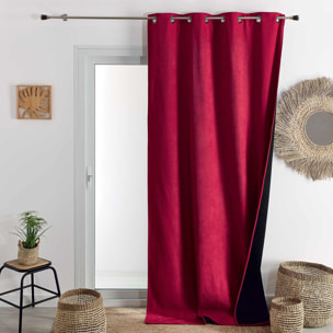 Rideau thermique phonique et semi occultant KONFOR - Rouge
